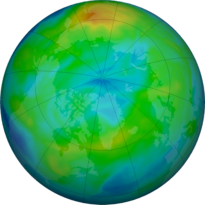 Arctic ozone map for 16 November 2017